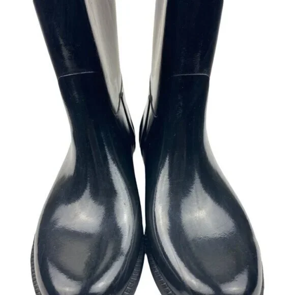 COUGAR WOMENS Black Rider Tall Waterproof Rubber Rain Boots US 6M - Picture 10 of 13